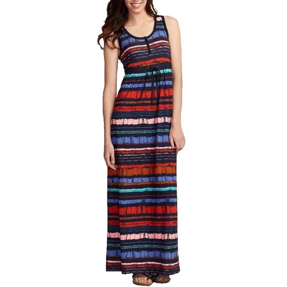 Eddie Bauer Dresses & Skirts - EDDIE BAUER | Henley Maxi Dress Multicolor Size M